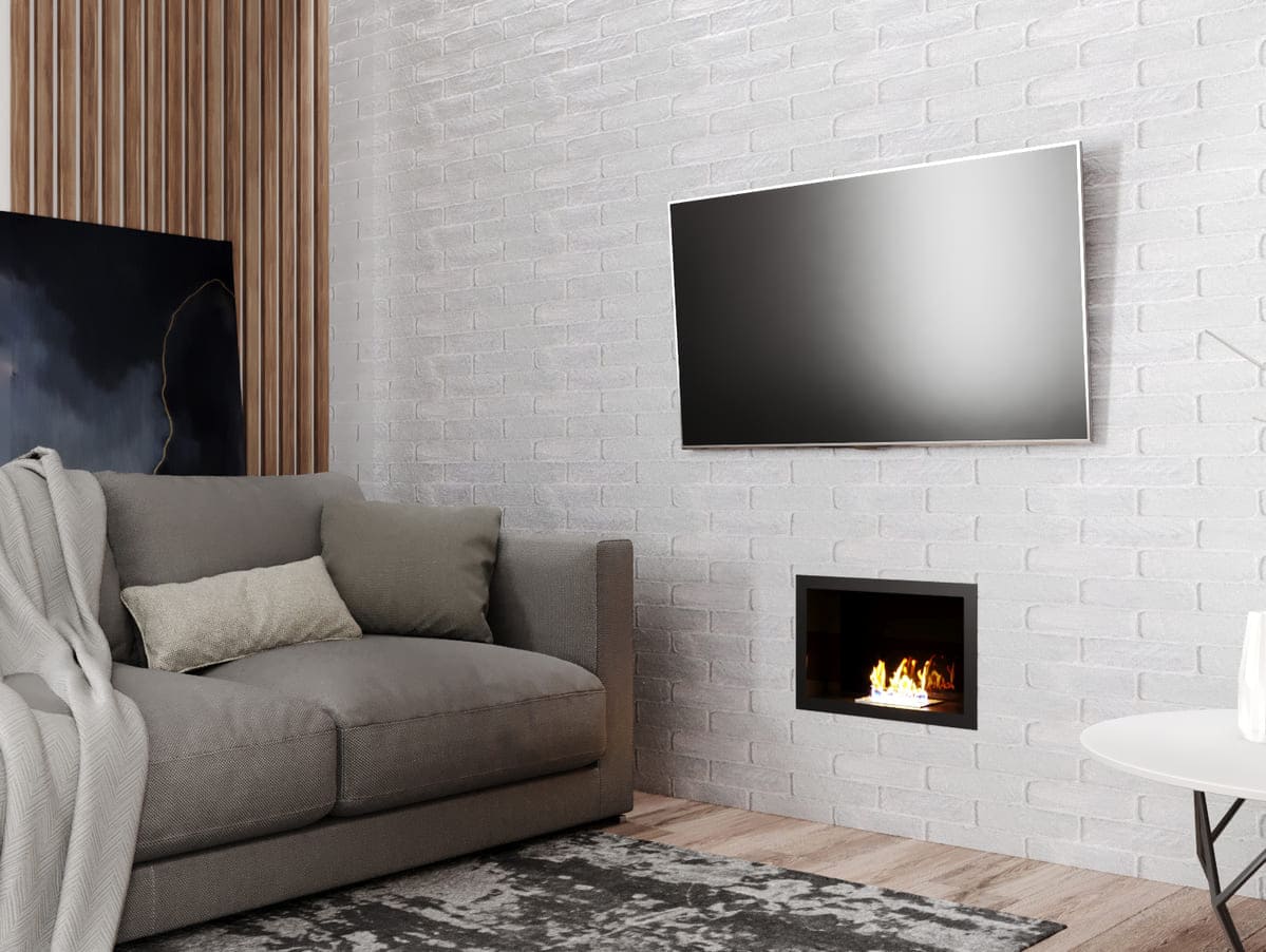 Биокамин "Русский огонь" Лайт 460V встраиваемый с защитным и декоративным стеклом по цене 17 750 руб.