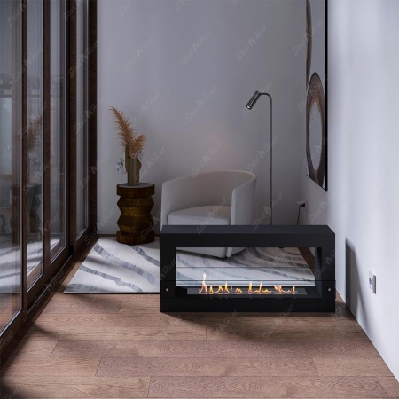 Биокамин напольный SteelHeat FRAME 1000 по цене 39 990 руб.