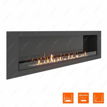 Биокамин SteelHeat LONG 1800 стекло + стемалит по цене 76 300 руб.