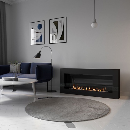 Биокамин SteelHeat WALL GRAND 1500 черный, стемалит по цене 73 920 руб.