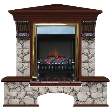 Бостон К Карелия угловой (красное дерево)+Fobos Brass