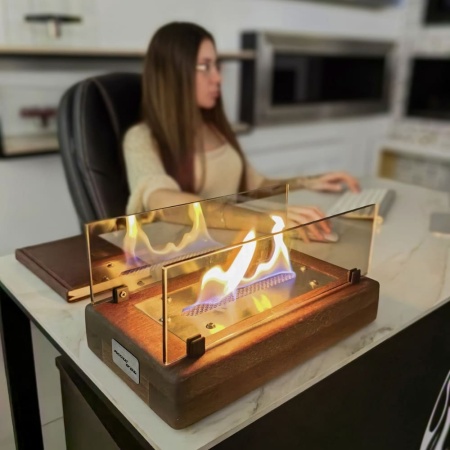 Биокамин "Русский огонь" Heaven Dark Oak настольный по цене 28 000 руб.